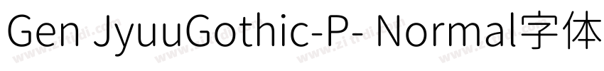 Gen JyuuGothic-P- Normal字体字体转换
